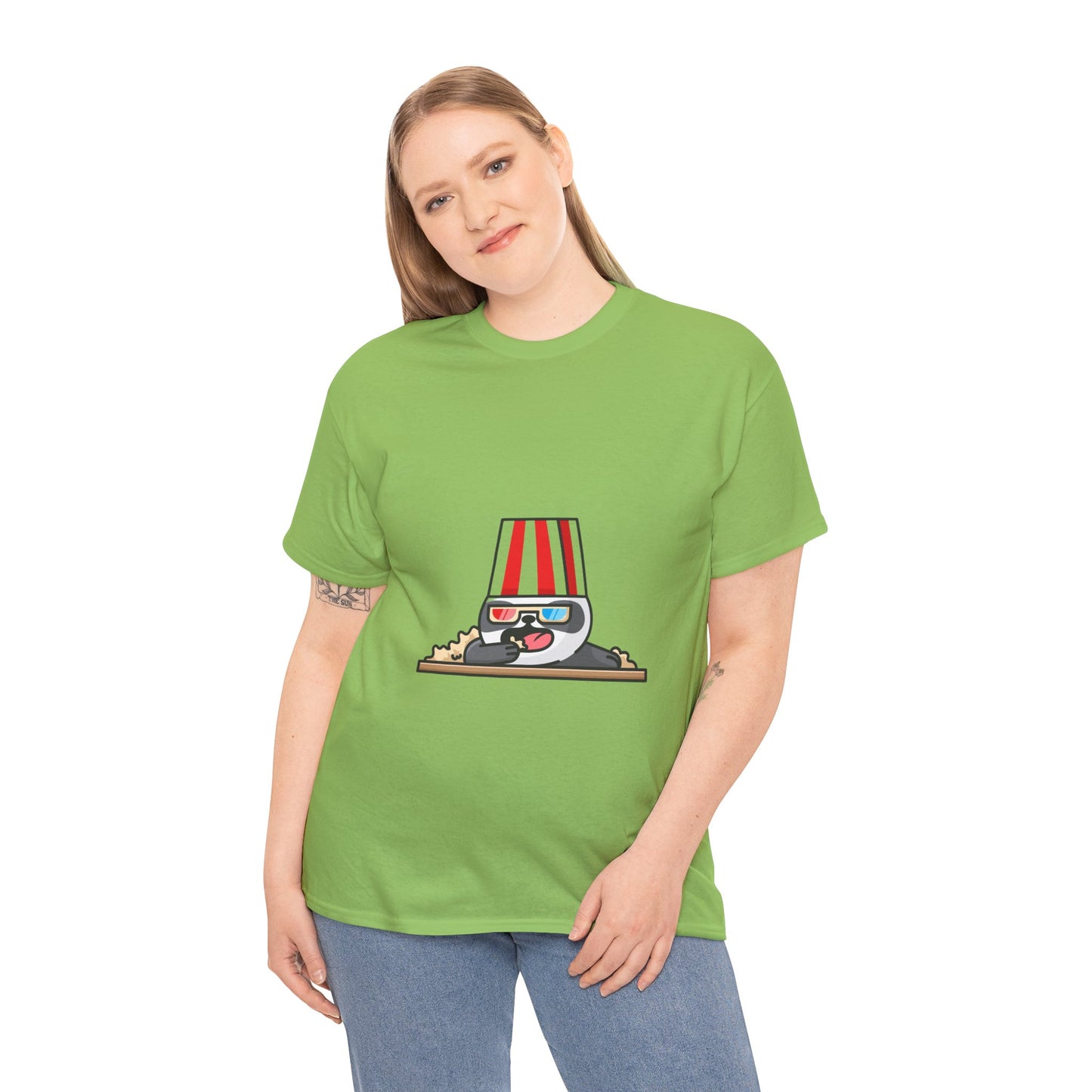 Unisex Panda Movie Popcorn Heavy Cotton Tee