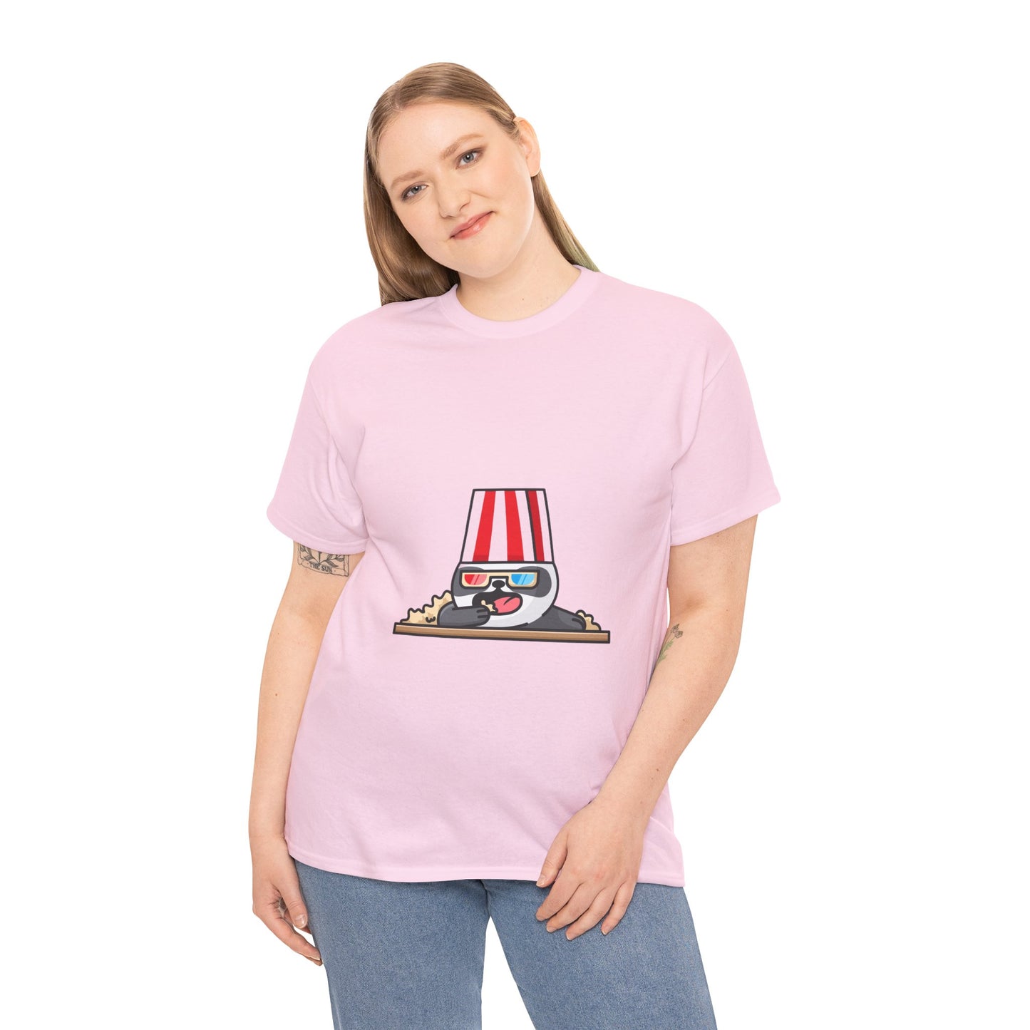 Unisex Panda Movie Popcorn Heavy Cotton Tee