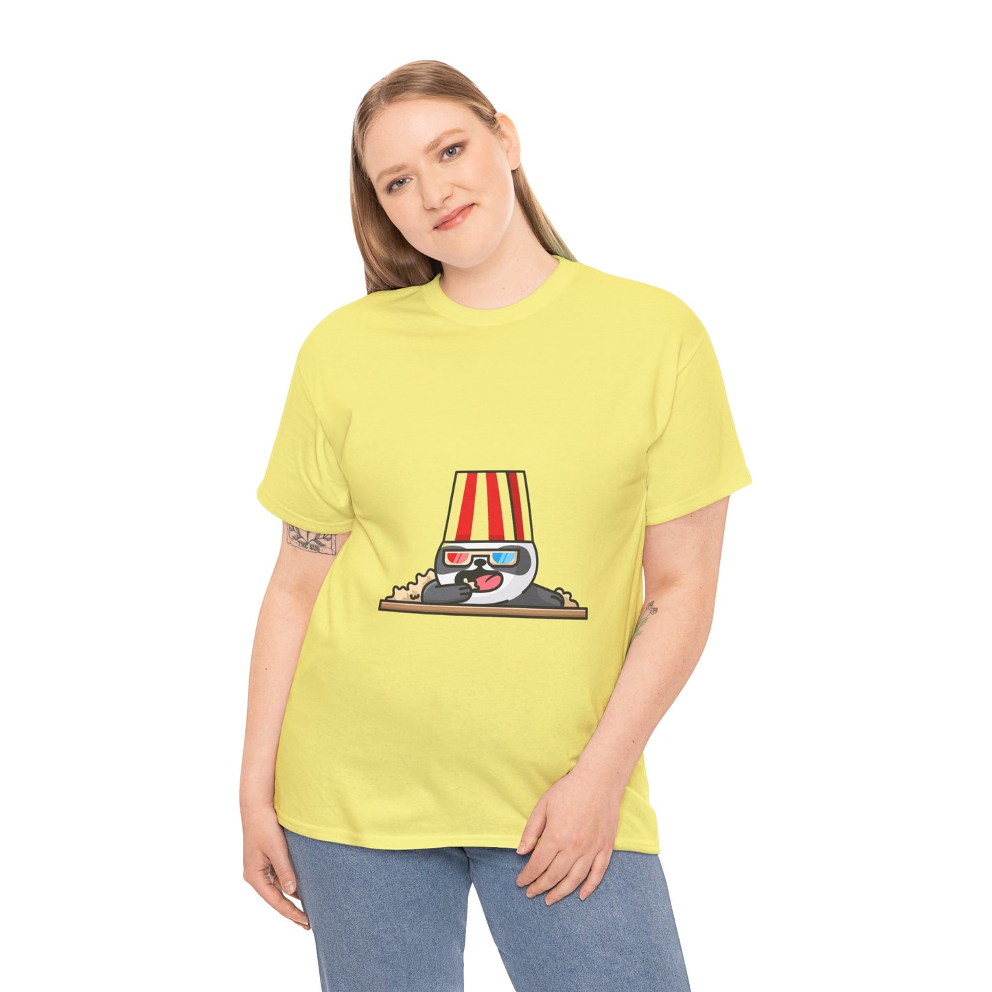 Unisex Panda Movie Popcorn Heavy Cotton Tee