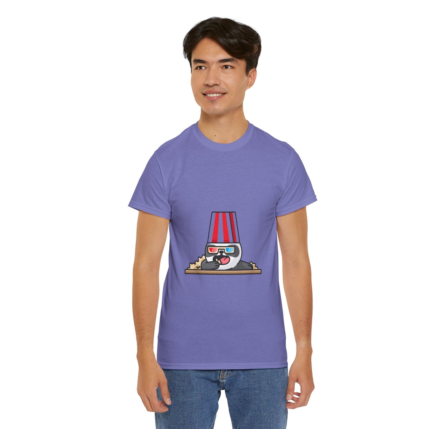 Unisex Panda Movie Popcorn Heavy Cotton Tee