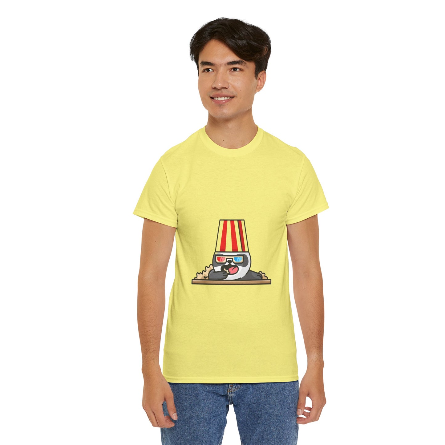 Unisex Panda Movie Popcorn Heavy Cotton Tee