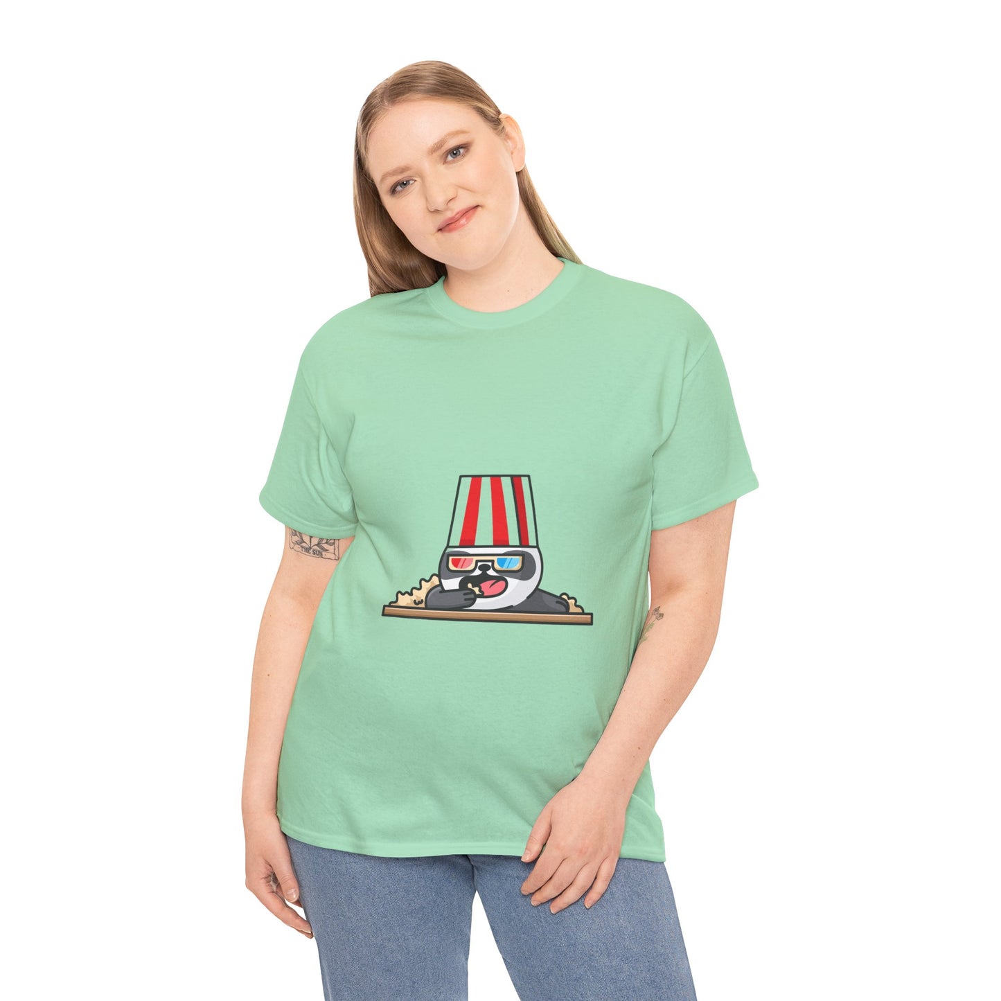 Unisex Panda Movie Popcorn Heavy Cotton Tee