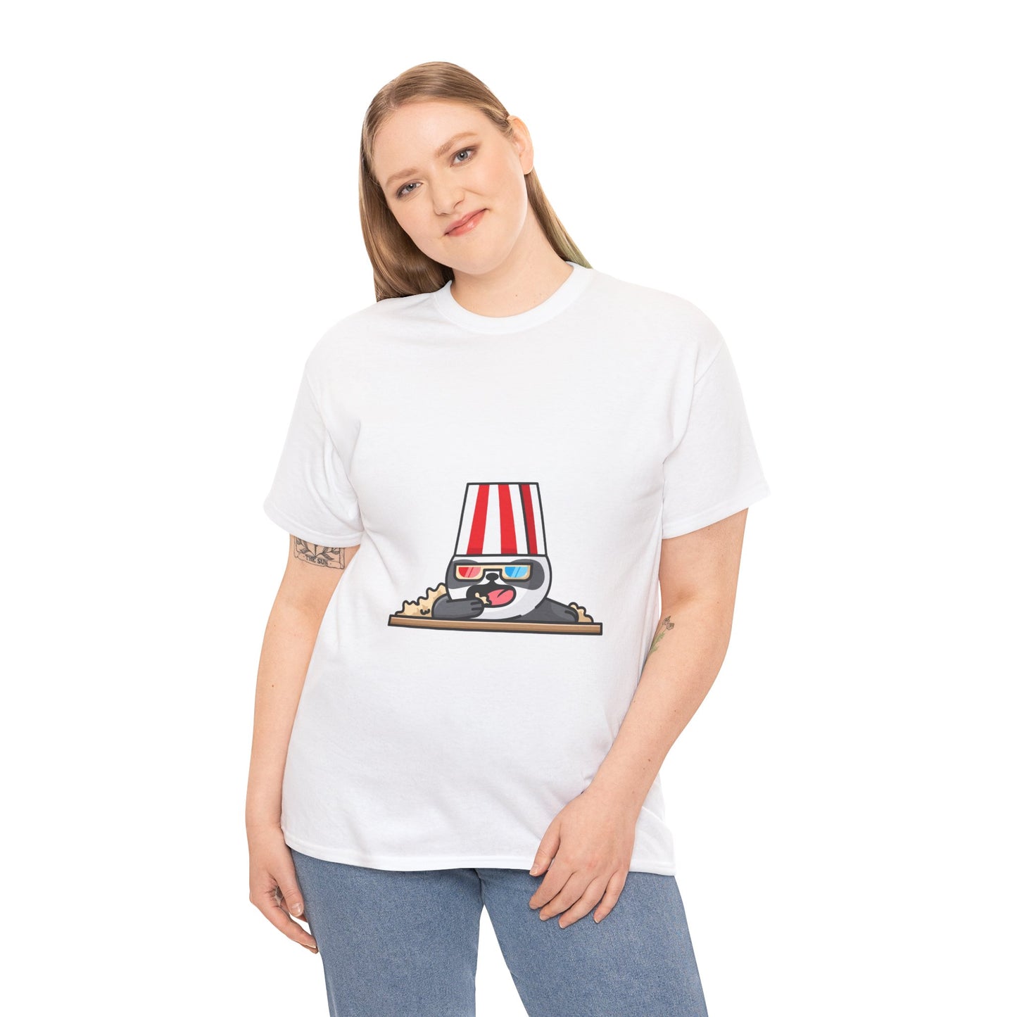 Unisex Panda Movie Popcorn Heavy Cotton Tee